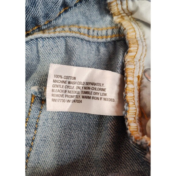 Women's Future Collective Lightly Distressed Bermuda Denim Shorts Medium Wash 6 - Picture 5 of 6